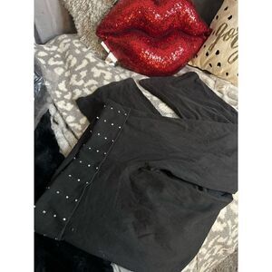 Victorias secret VS diamond/rhinestone diamante foldover flare yoga pants